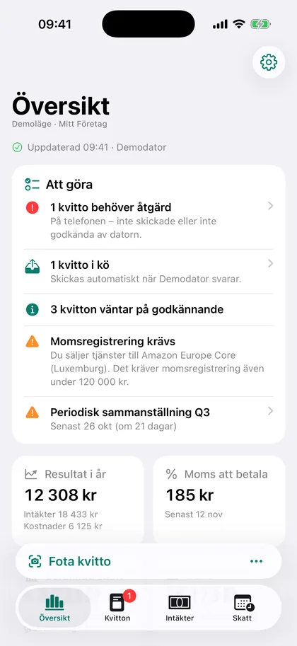 BokföraX på iPhone: översikten